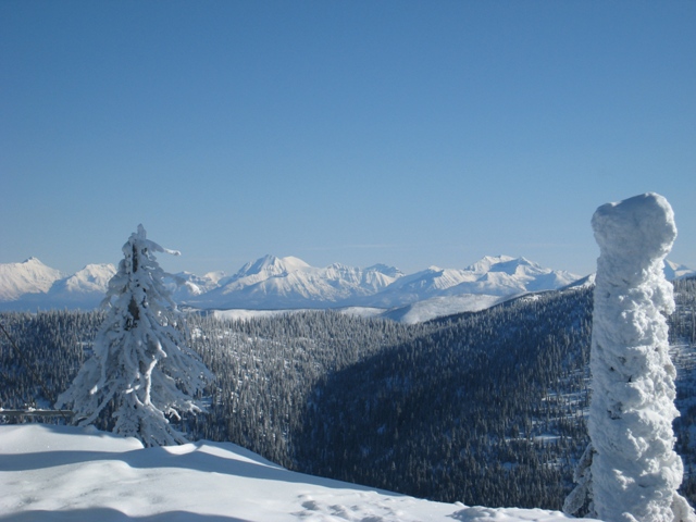 View of Glacier National Park from Whitefish Resort